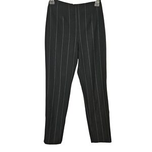 & Other Stories Pinstripe Trousers Womens Pants 2 Black White Office Scandi Work